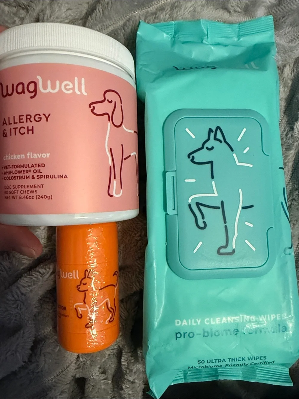 Daily Cleansing Wipes & Allergy Care Set - Pink & Teal